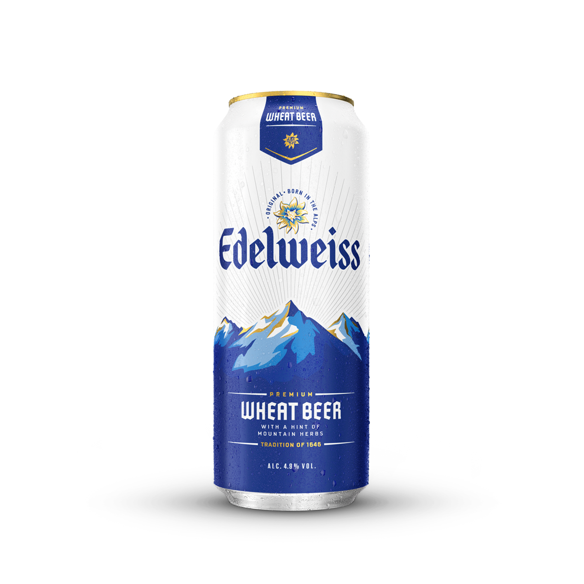 Edelweiss Wheat Beer Can Image (With Shade)