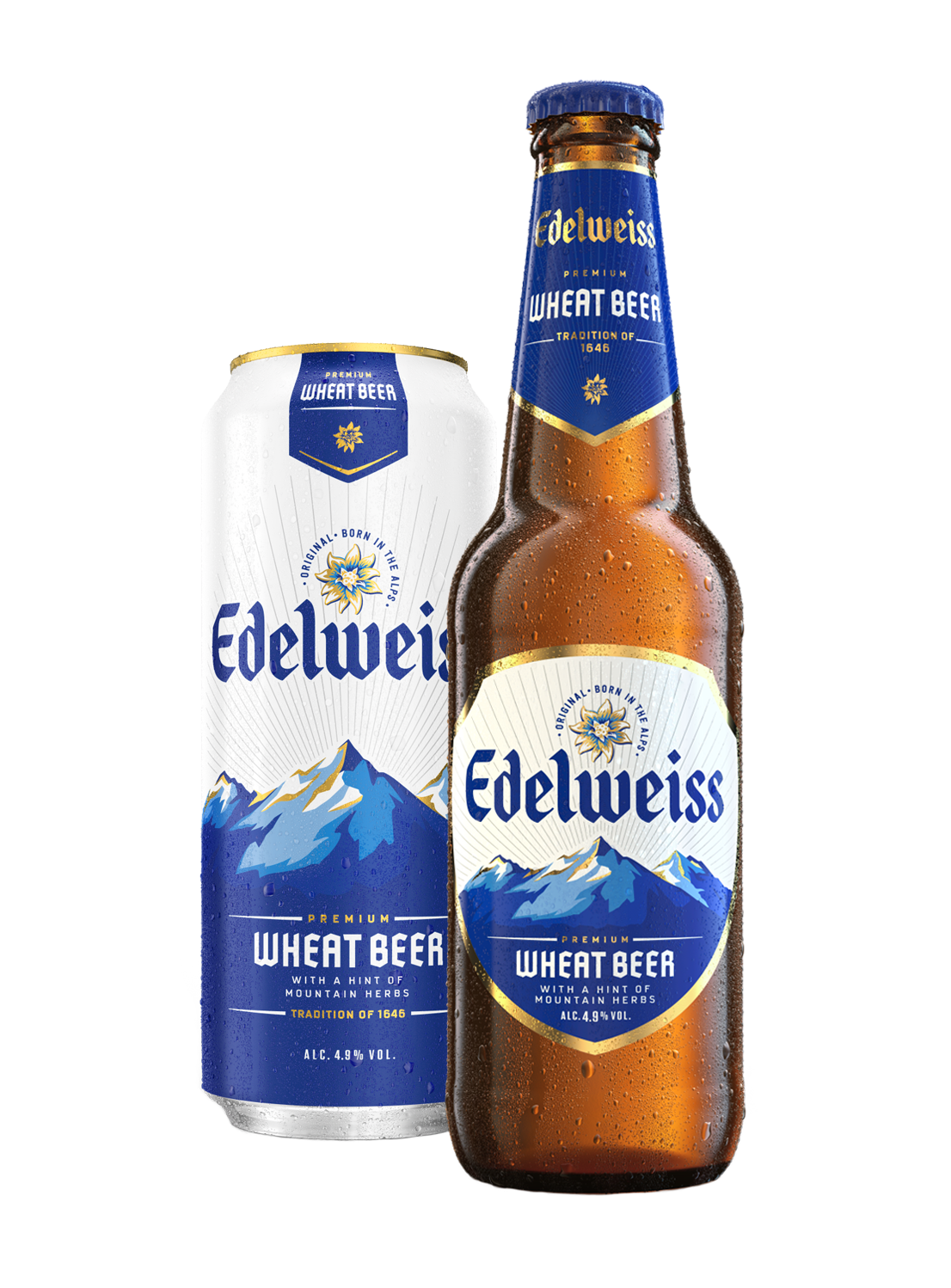Edelweiss Wheat Beer Bottle And Glass 1106X1496px (1)